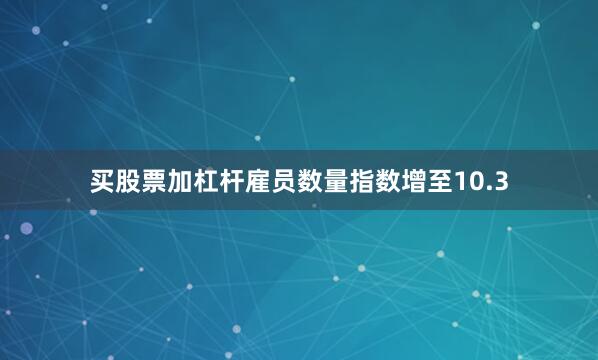 买股票加杠杆　　雇员数量指数增至10.3
